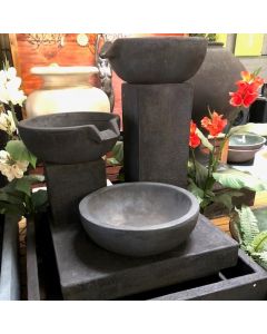 TRIO CASCADING FOUNTAIN - CHARCOAL - $1595.00